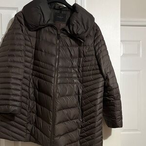 Marc New York Quilted Puffer Jacket in Dark Brown